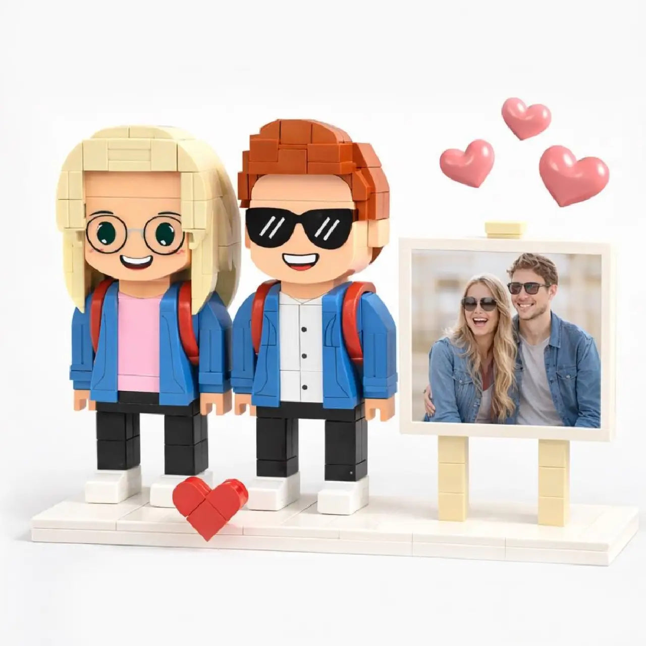 Custom Brick Figures from Photo – Personalized Brick Me Figures Gift, Custom Couple Brick Figures, Unique Keepsake for Couples