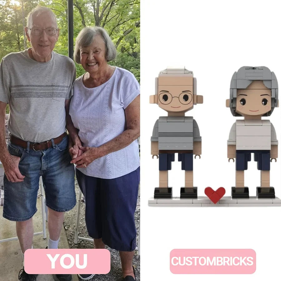 Custom Photo Building Brick Set – Personalized Mosaic Gift from Your Favorite Photo, Memory Gift for Couples, Family & Friends
