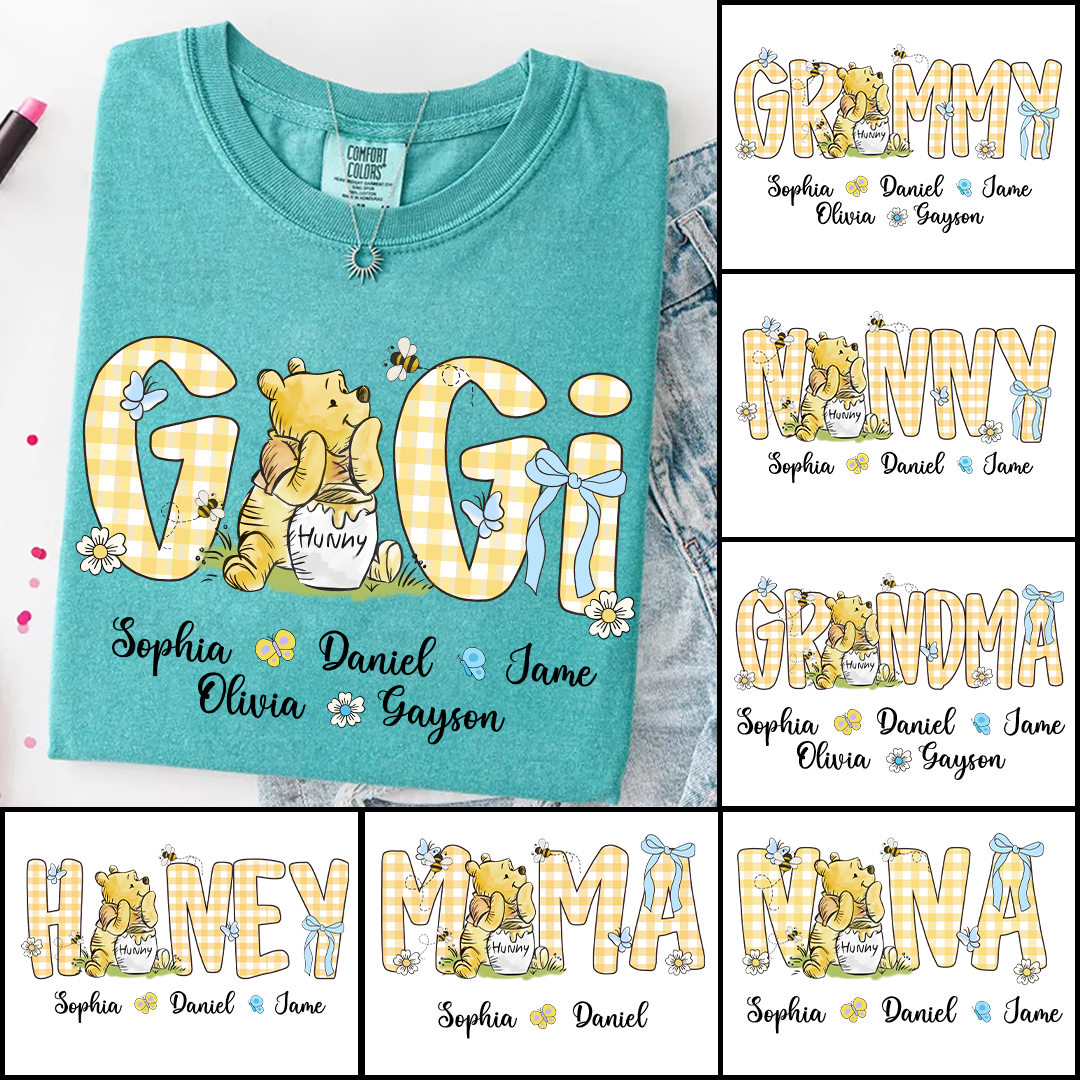 Personalized New Grandma, Grandma Bear, Promoted to Gigi T-shirt