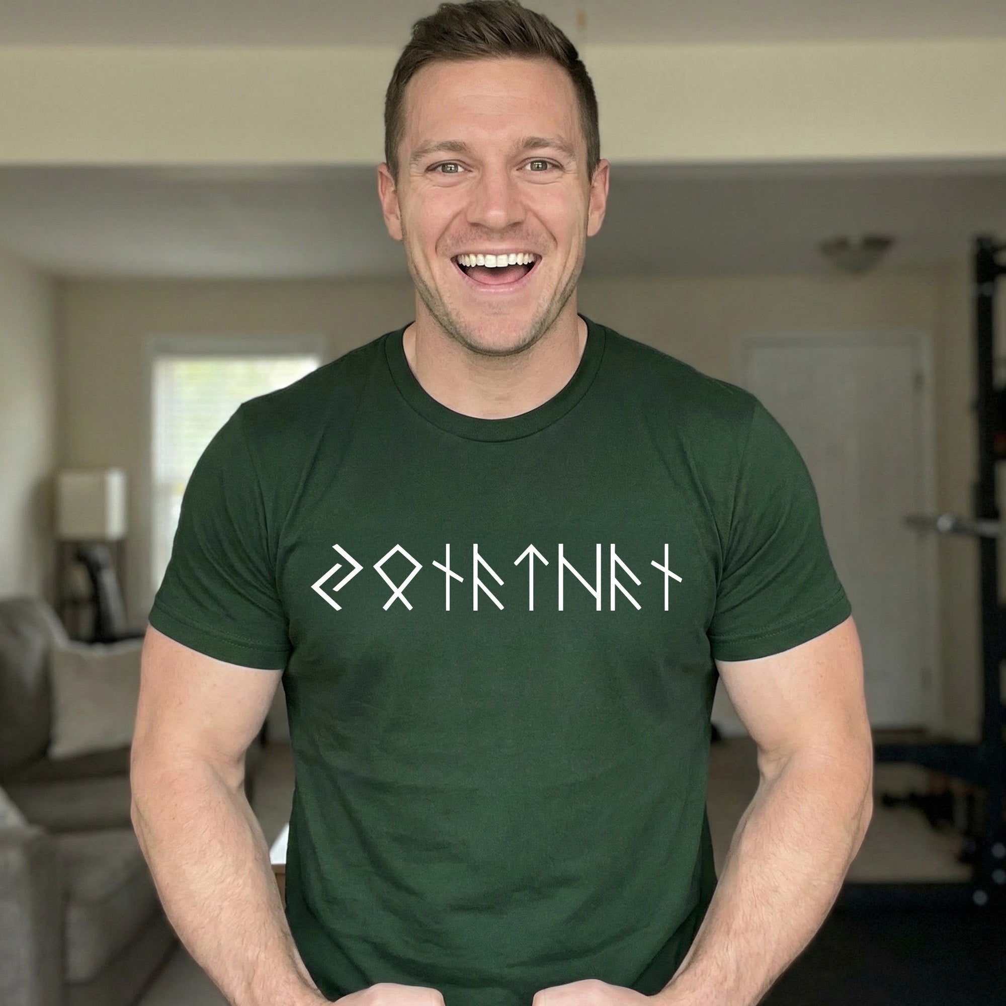 Personalized Viking Rune Name Shirt – Custom Name in Runic Letters, Birthday Gift for Him