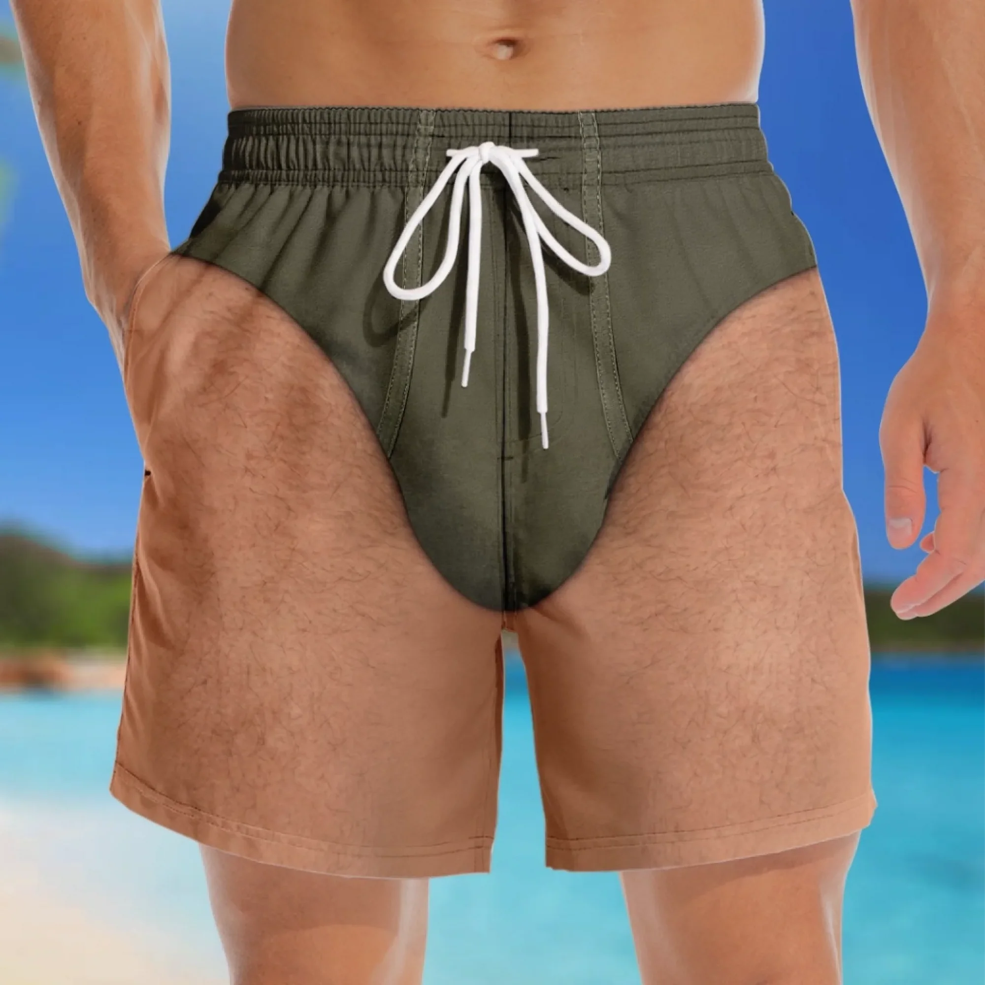 Custom Funny Men‘s Swim Trunks – Personalized Summer Vacation Beach Shorts, “Style Over Rules” Gift for Him