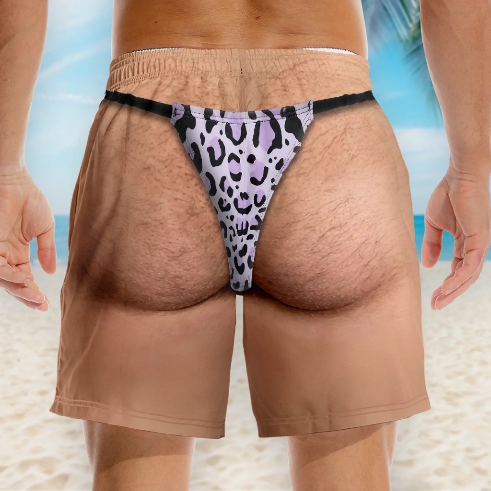Custom Funny Men‘s Swim Trunks – Personalized Summer Vacation Beach Shorts, “My Style” Gift for Him