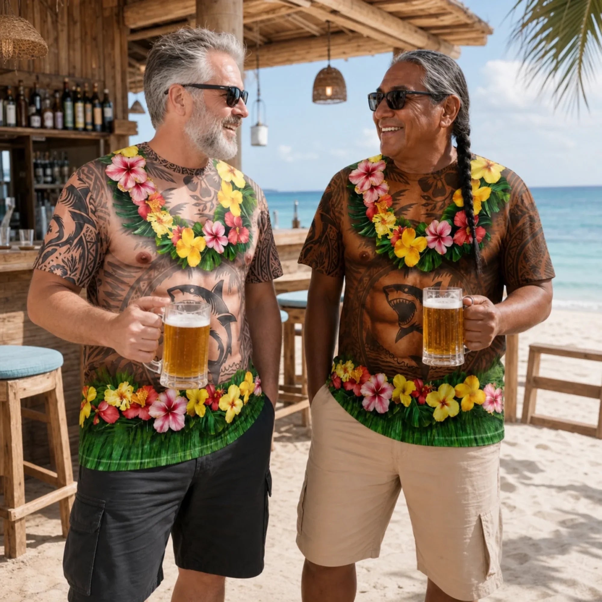 Custom Funny Aloha And Chill T-Shirt – Personalized Summer Vacation Tee, Birthday Gift for Men Who Love Island Vibes