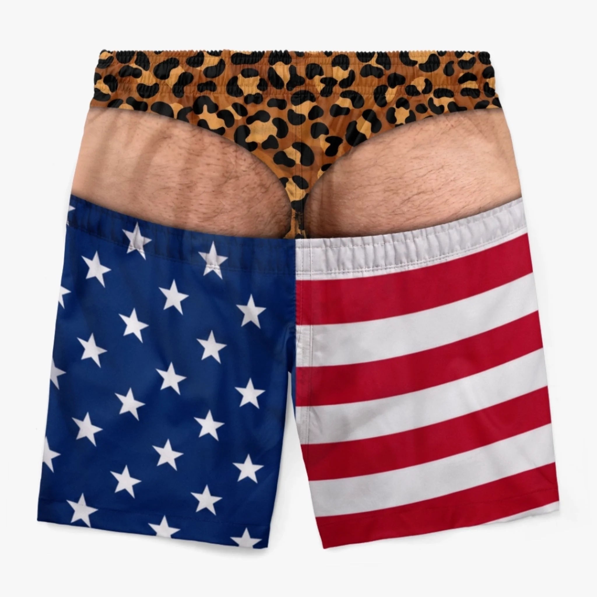 Custom Funny Men’s Swim Trunks – Choose Skin Tone, Underwear & Shorts Pattern, Birthday & Beach Vacation Gift for Him