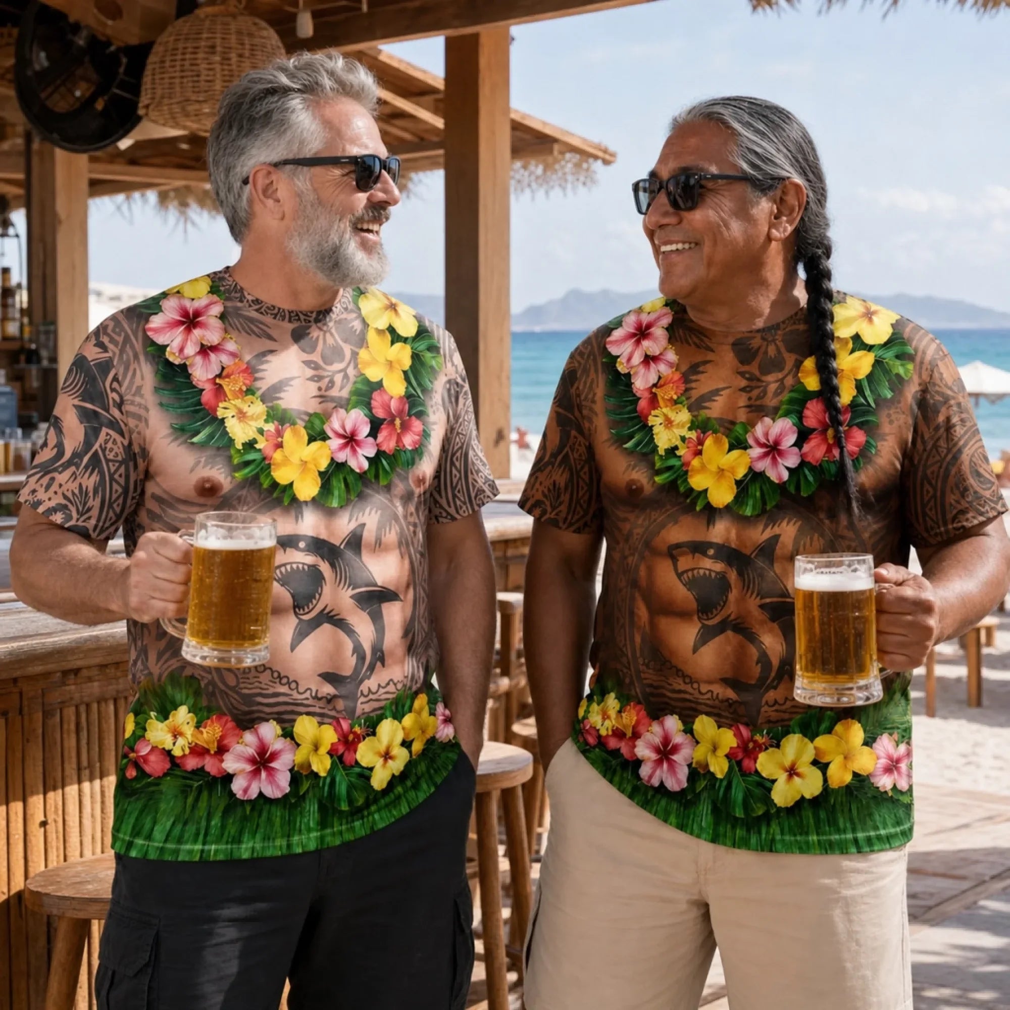 Custom Funny Aloha And Chill T-Shirt – Personalized Summer Vacation Tee, Birthday Gift for Men Who Love Island Vibes