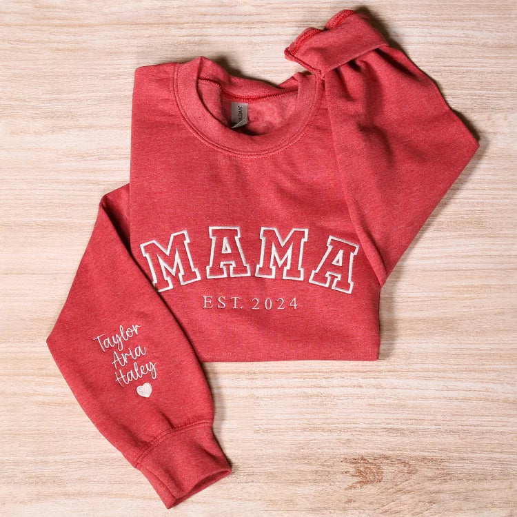 Custom Embroidered Grandma Sweatshirt - Personalized GIGI/MIMI/NANA/GRANDMA Crewneck, Mother's Day Gift