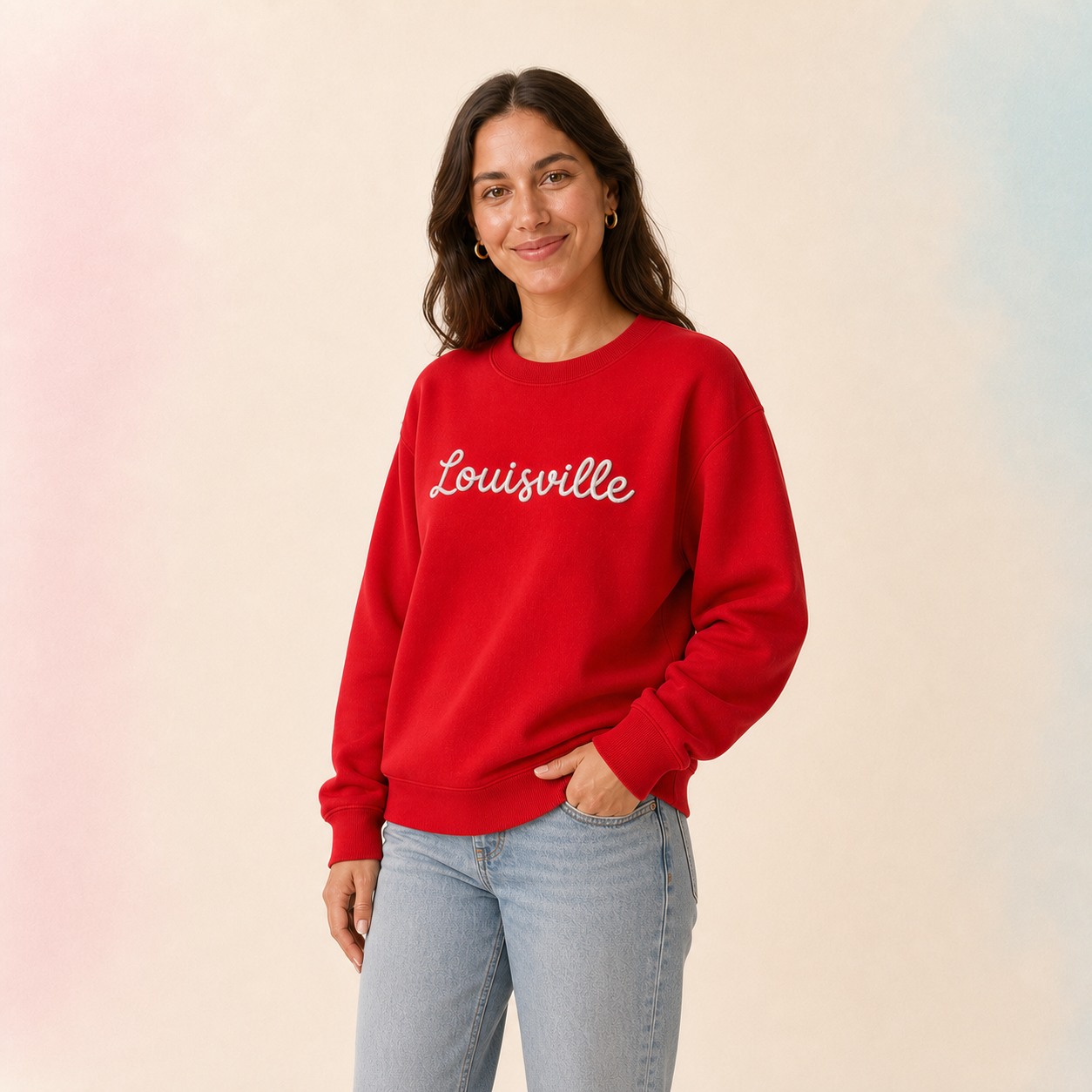 Personalized 3D Puff Embroidered City Name Sweatshirt – Custom Hometown Crewneck, State Pride & Game Day Gift