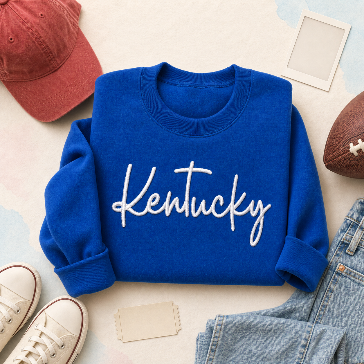 Custom 3D Puff Embroidered Name Sweatshirt – Personalized Game Day Crewneck, Hoodie or T-Shirt, College Sports Fan Gift