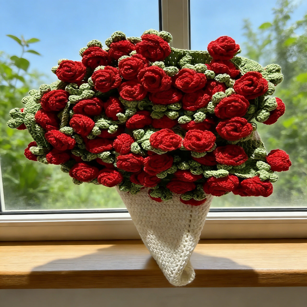 Hand-Crocheted Flower Blanket - Floral Gift for Anniversaries & Home Decor - DIY Blanket Kit