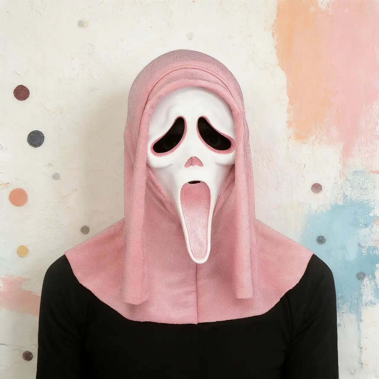 Pink Ghostface Scream Mask | Classic Horror Movie Costume | Halloween Cosplay Accessory for Adults