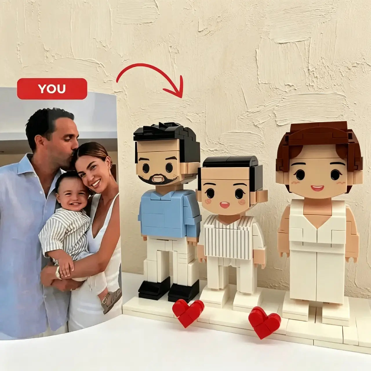 Custom Photo Building Brick Set – Personalized Mosaic Gift from Your Favorite Photo, Memory Gift for Couples, Family & Friends