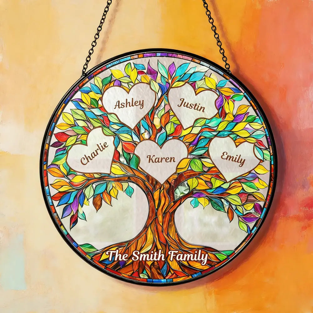 Family Unbreakable Bond Tree of Life - Personalized Suncatcher - Mother's Day Gift for Mom, Wife