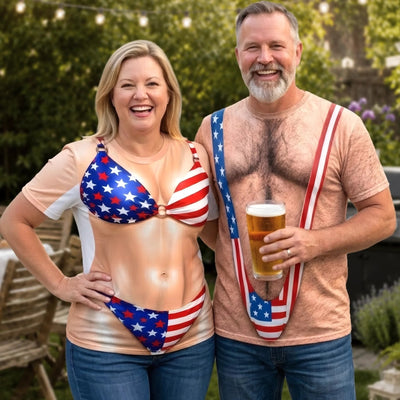 Custom Funny Patriotic T-Shirt – Freedom Never Looked So Hot, Personalized Birthday Gift for Men and Women with Skin Color Choice