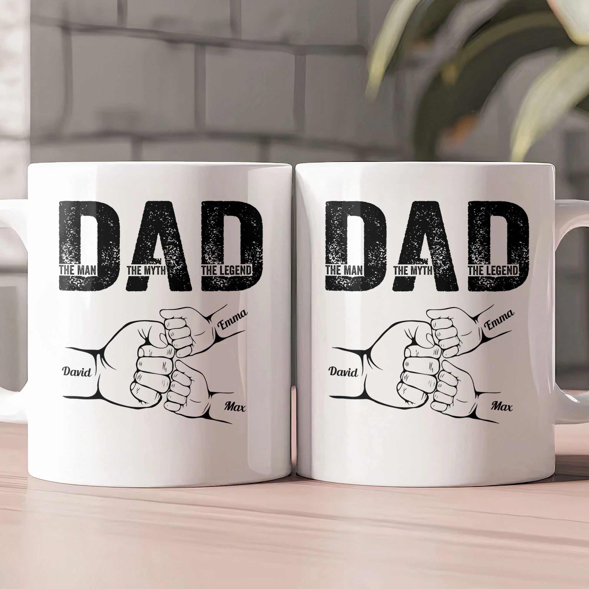 Dad The Man The Myth The Legend Personalized Mug – Custom Name Father’s Day Gift for Dad, Grandpa, Papa
