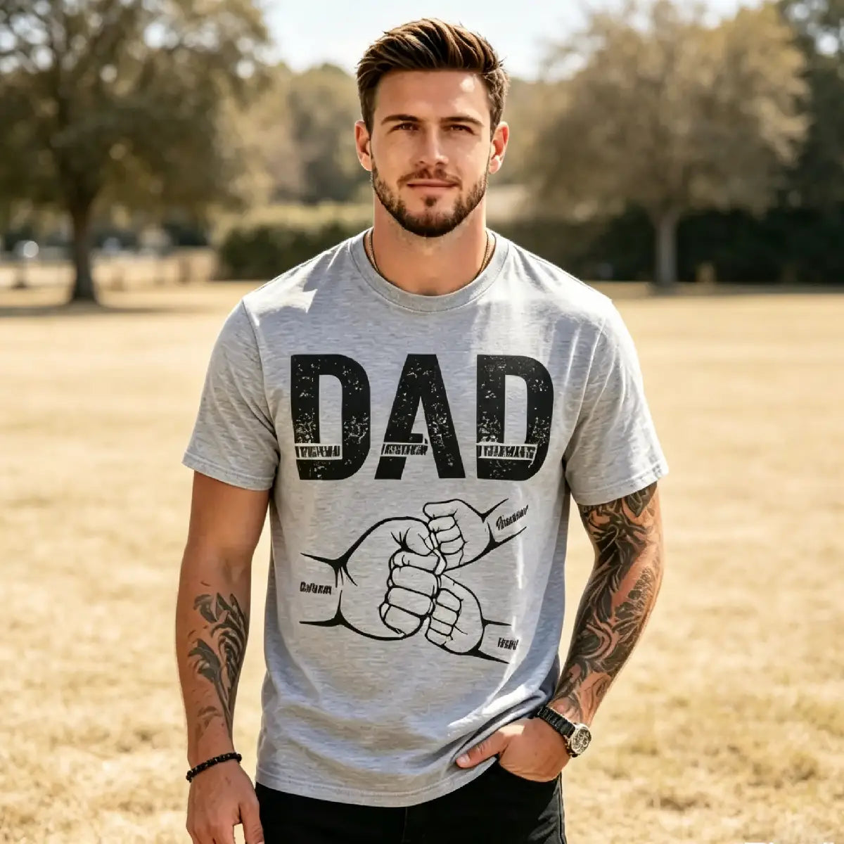 Dad The Man The Myth The Legend Personalized T-Shirt – Custom Name Father’s Day Gift for Dad, Grandpa, Papa