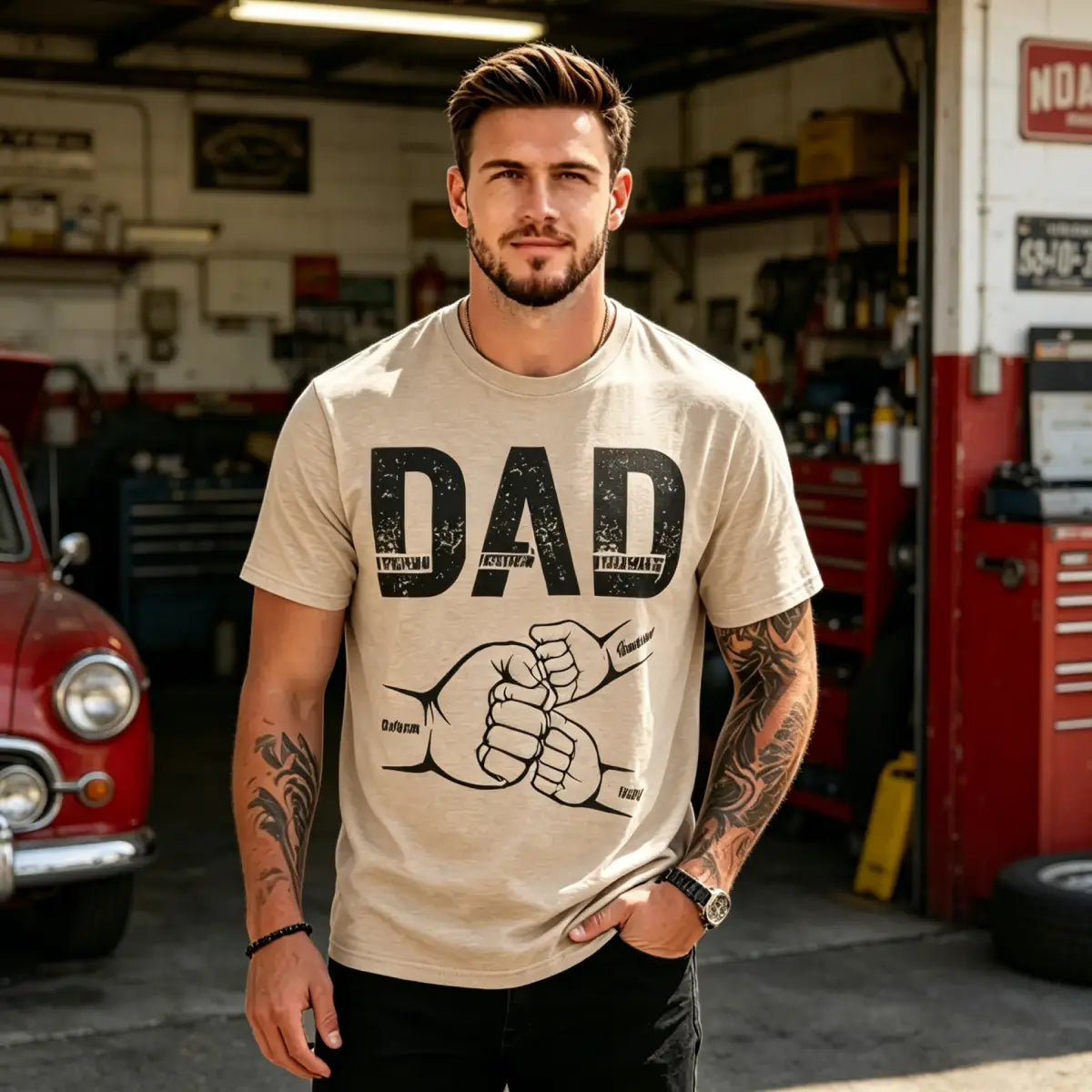 Dad The Man The Myth The Legend Personalized T-Shirt – Custom Name Father’s Day Gift for Dad, Grandpa, Papa