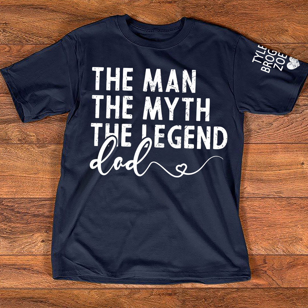 Custom “The Man, The Myth, The Legend” T-Shirt – Personalized Gift for Dad, Father’s Day Grandpa Husband Tee