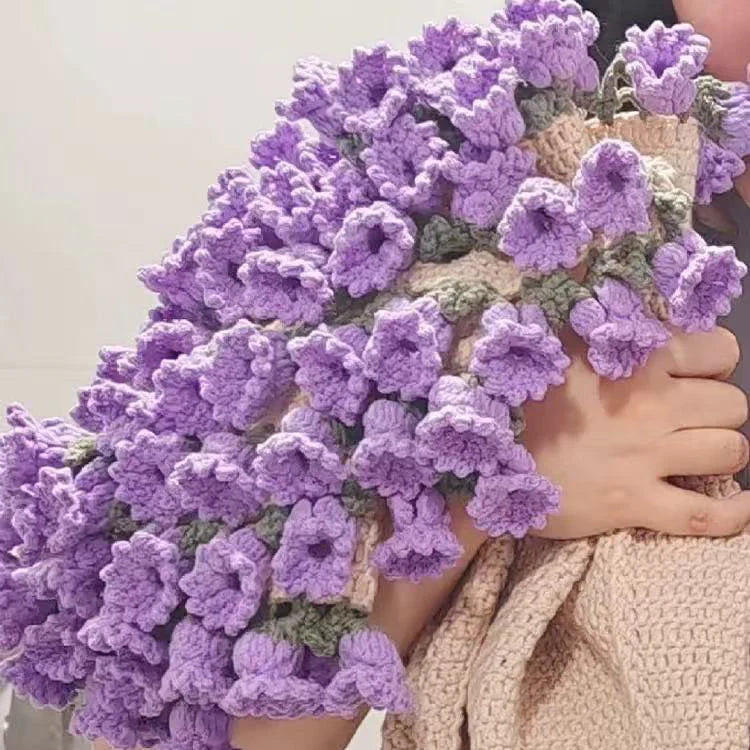 Hand-Crocheted Flower Blanket - Floral Gift for Anniversaries & Home Decor - DIY Blanket Kit