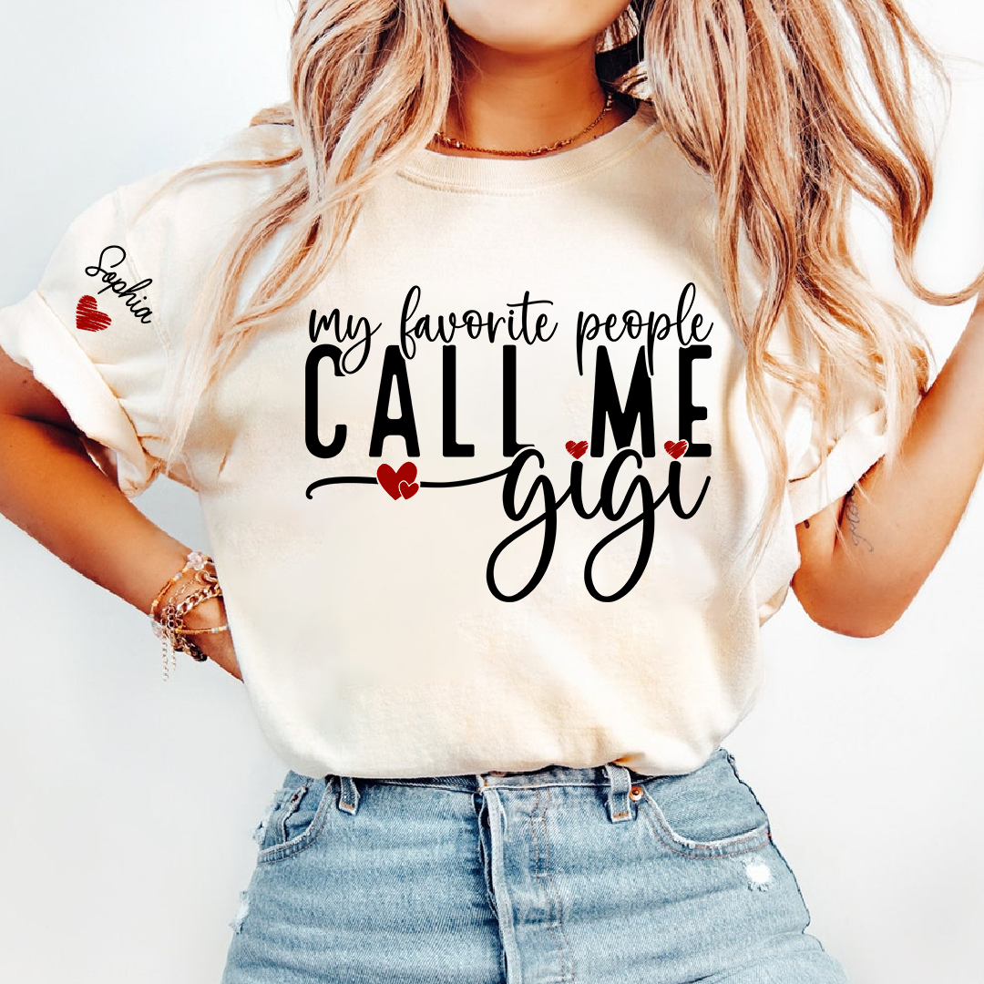 My Favorite People Call Me Grandma T-Shirt – Personalized Grandmother Grandkids Gift, To Grandma from Grandkids