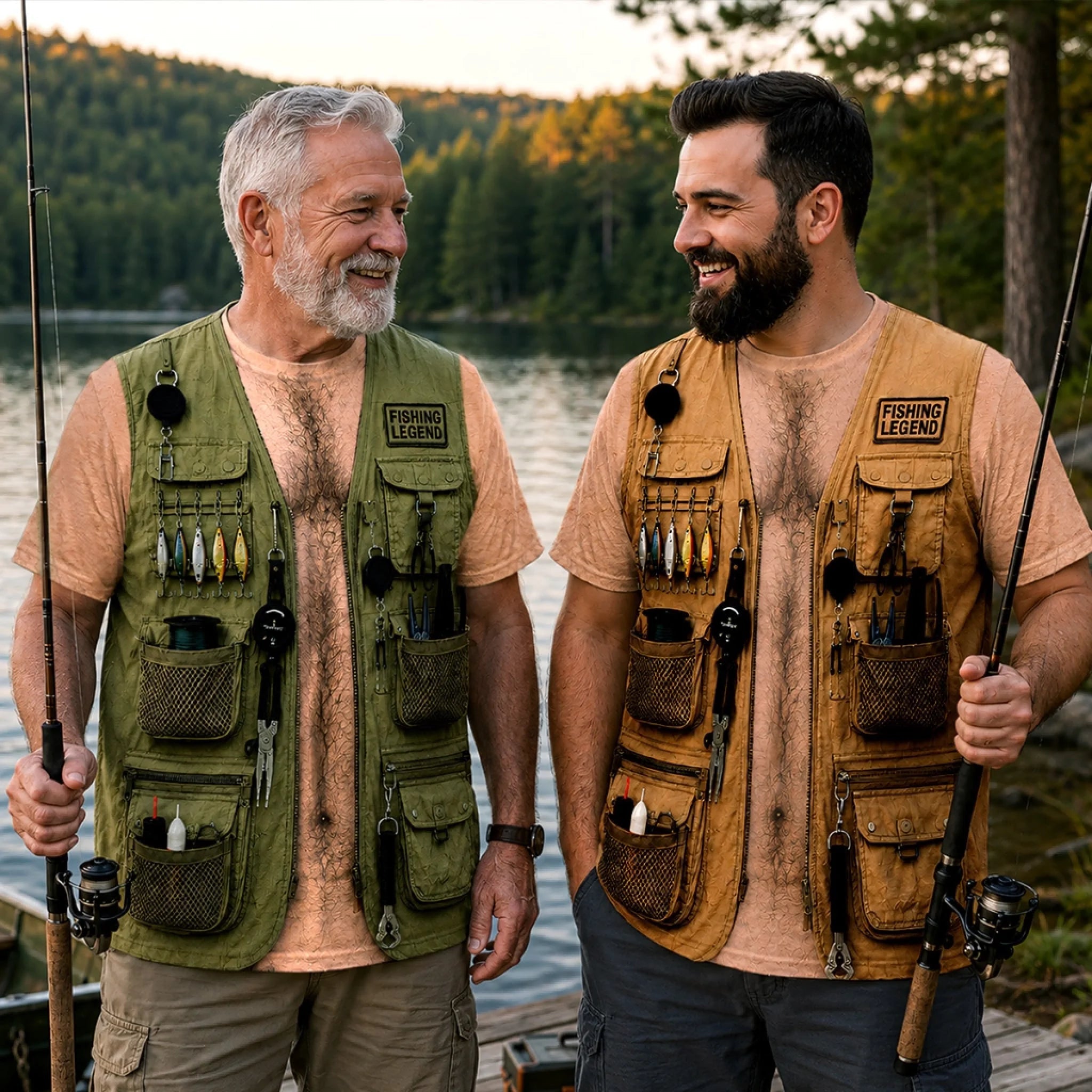 Custom Funny Fishing T-Shirt – No Fish Can Resist This Look, Personalized Birthday Gift for Men Fisherman with Skin Color Choice