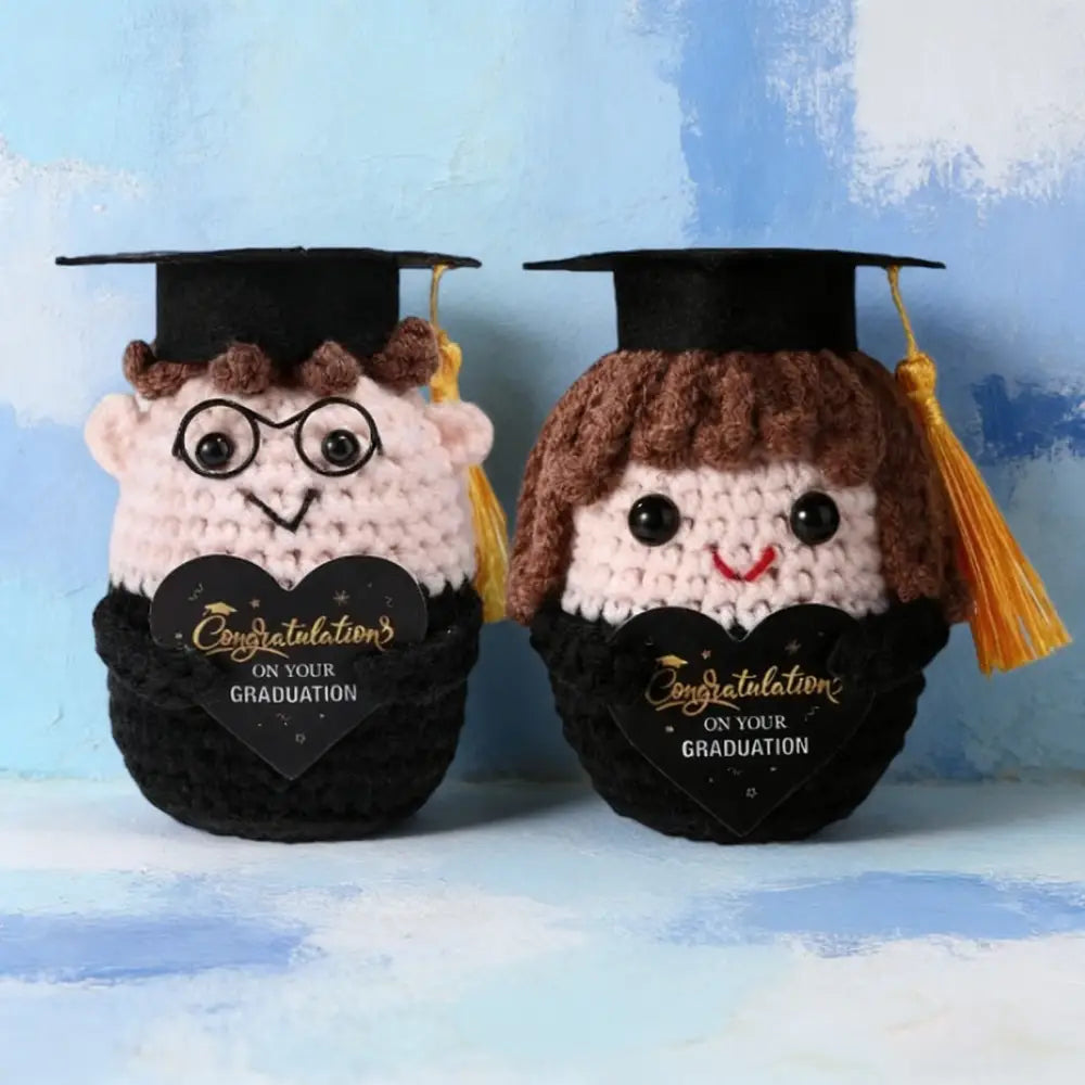 Handmade Crochet Graduation Dolls - Graduation Cap Plush, Gift for Graduates