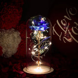 Custom Galaxy Rose in Glass Dome - Forever Rose Gift for Valentine's Day, Anniversary