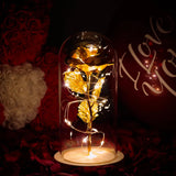 Custom Galaxy Rose in Glass Dome - Forever Rose Gift for Valentine's Day, Anniversary