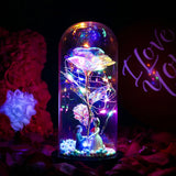 Custom Galaxy Rose in Glass Dome - Forever Rose Gift for Valentine's Day, Anniversary