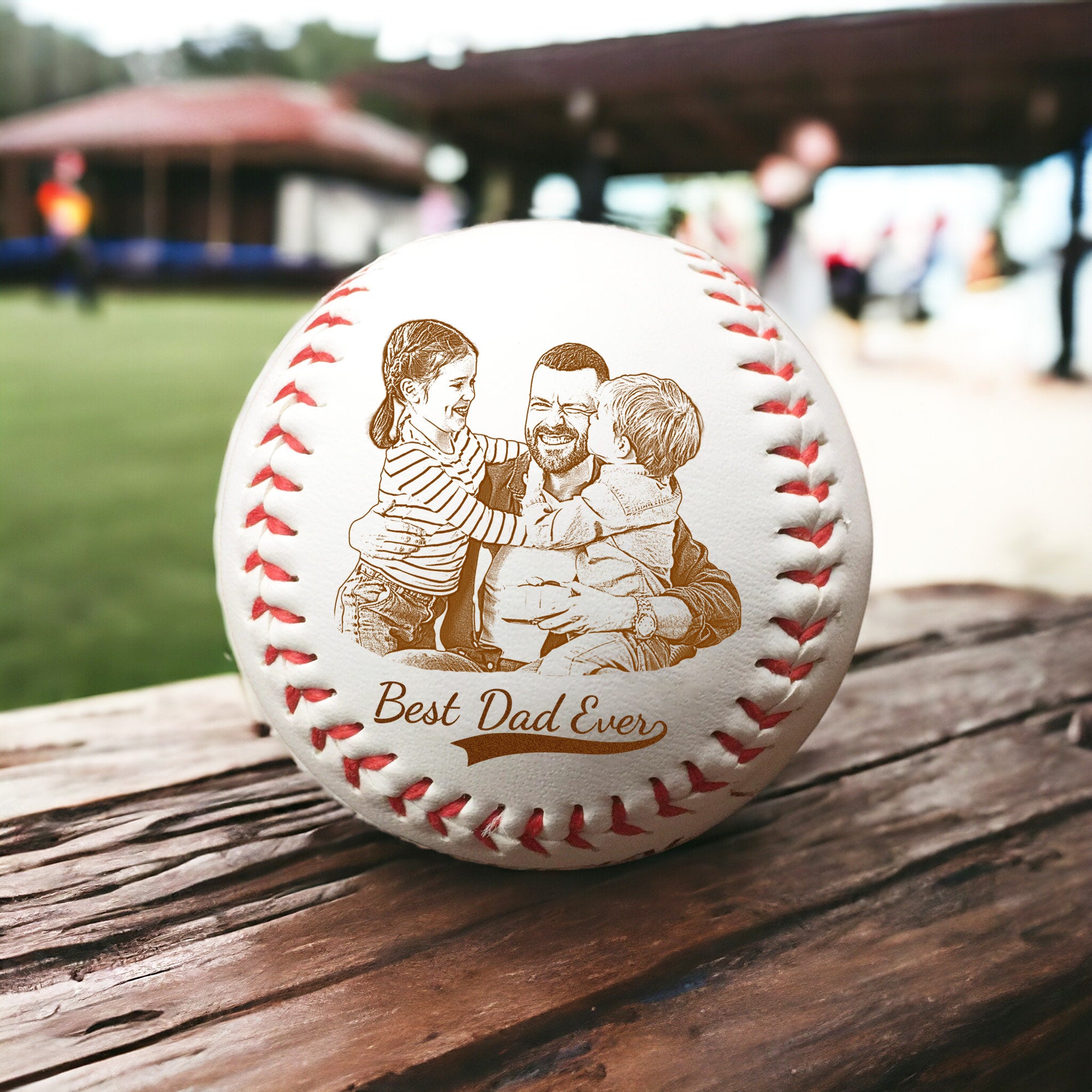 Personalized Father’s Day Gift for Dad – Engrave Your Favorite Photo on a Baseball, Unique Keepsake for Baseball-Loving Dads