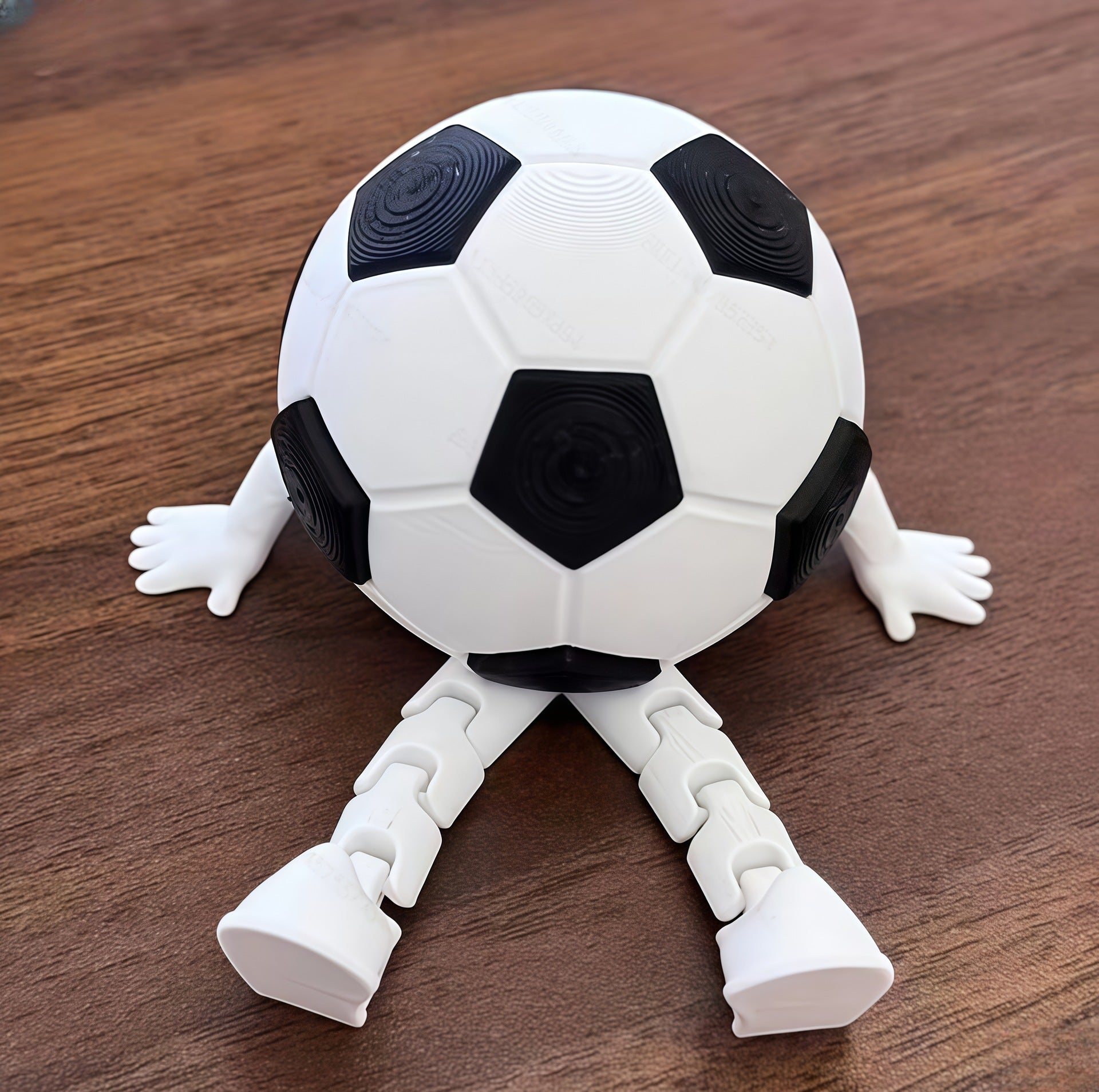 Cute Movable Joint Football Figure Car Dashboard Ornament, Funny Soccer Ball Character Auto Interior Decor, Sport Fan Gift for Men Boyfriend