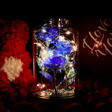 Custom Galaxy Rose in Glass Dome - Forever Rose Gift for Valentine's Day, Anniversary
