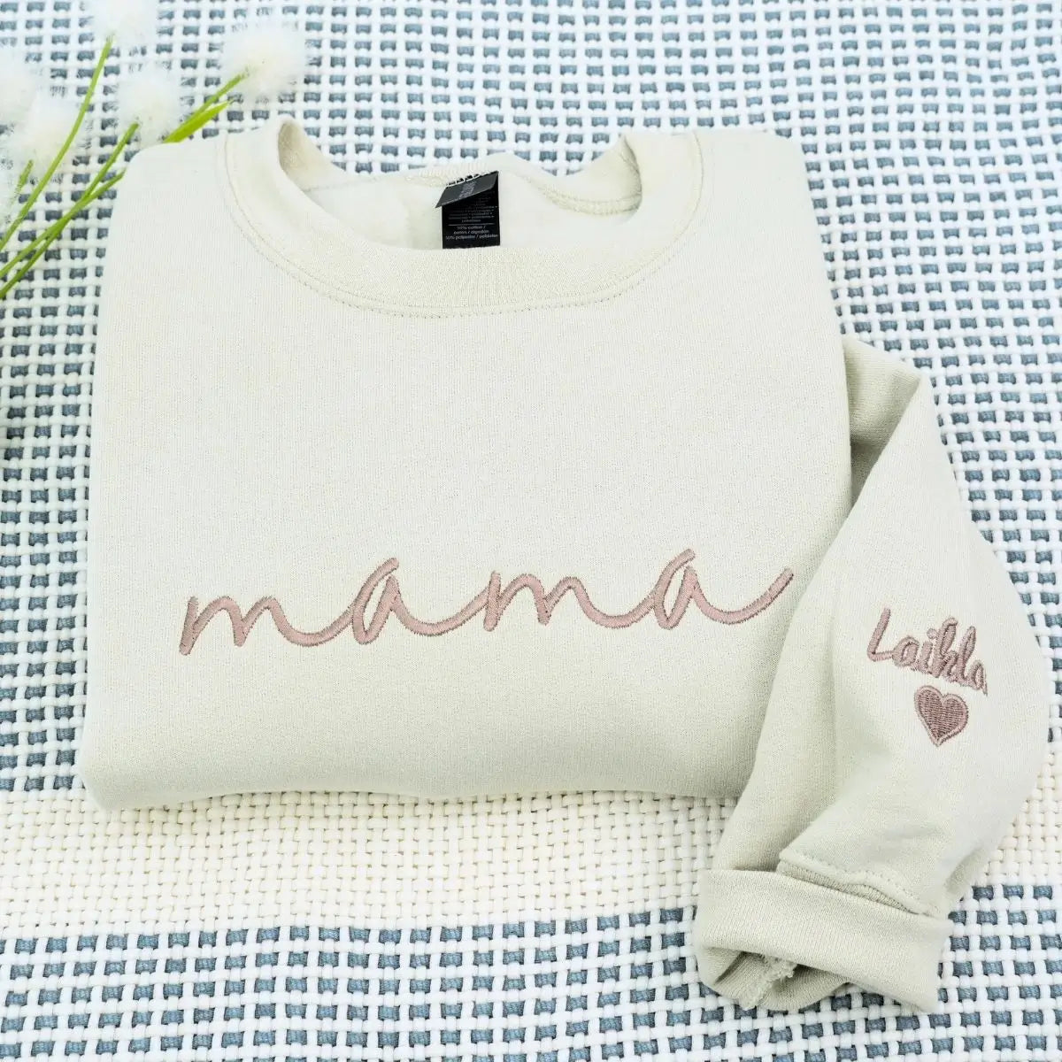 Personalized Mama Embroidered Sweatshirt, Best Gifts for Mom