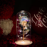 Custom Galaxy Rose in Glass Dome - Forever Rose Gift for Valentine's Day, Anniversary