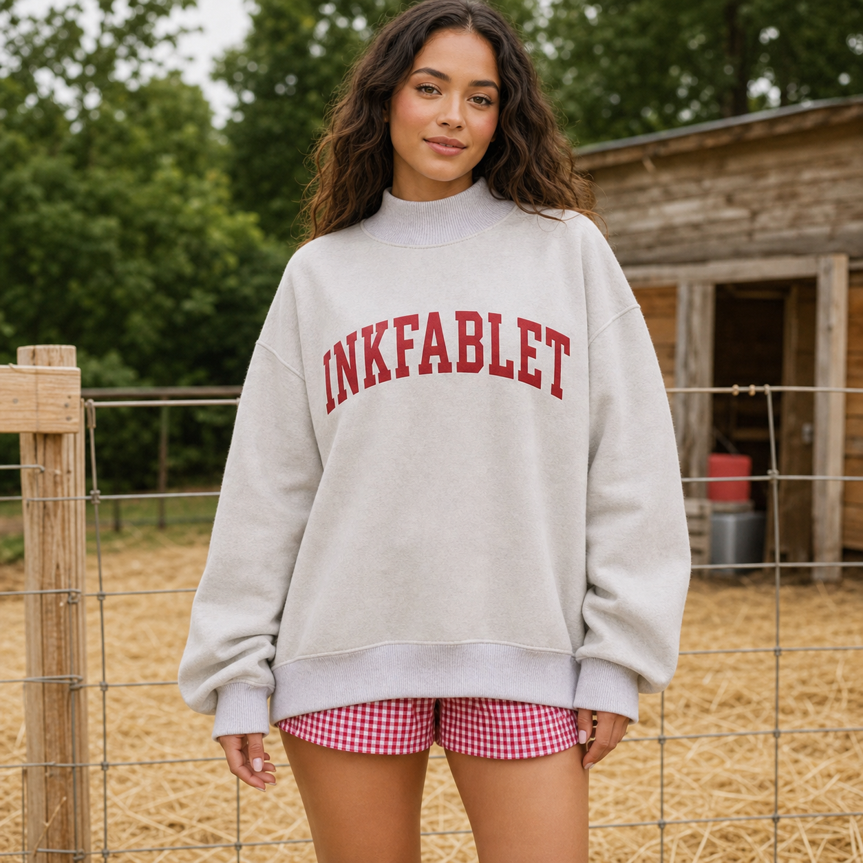 Custom Company Team Reversible Mock Neck Sweatshirt – Personalized Inside & Outside Chest Text, Employee Apparel and Corporate Gift
