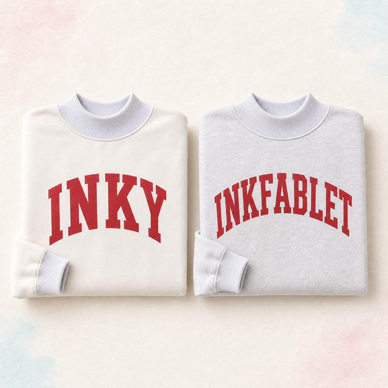 Custom Company Team Reversible Mock Neck Sweatshirt – Personalized Inside & Outside Chest Text, Employee Apparel and Corporate Gift